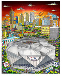 Charles Fazzino Art Charles Fazzino Art Super Bowl LIII: Atlanta (DX)